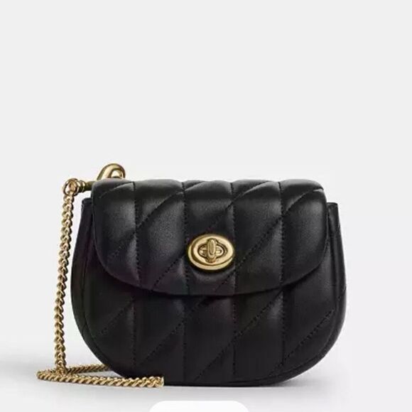 NWT ❤️ COACH Turnlock Card Case Crossbody wallet - Picture 1 of 8